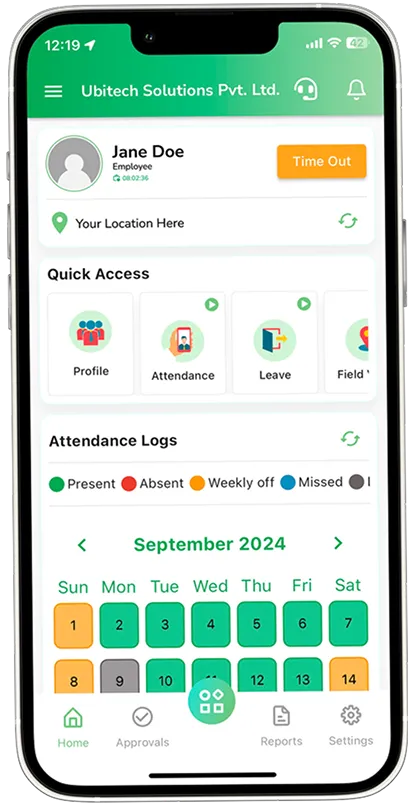 ubiAttendance employee attendance app